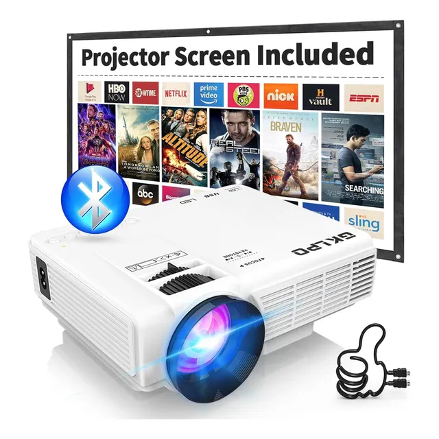 Mini Proyector Video Beam Full Hd 1080p Hdmi Usb Vga Corneta