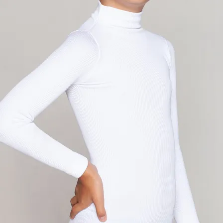 Beatle Infantil Esencial Acanalado Blanco Monarch