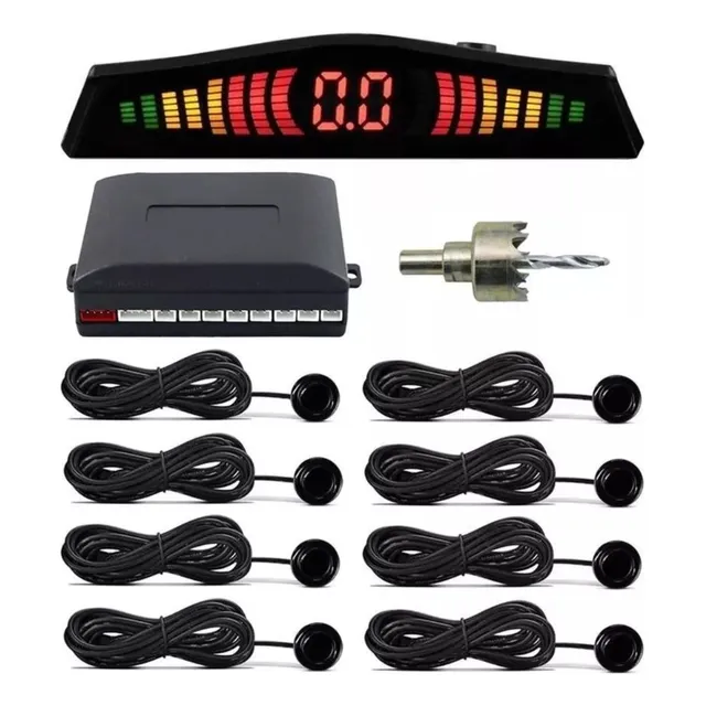 Sensor Re Estacionamento 8 Pontos 18,5mm Sinal Sonoro