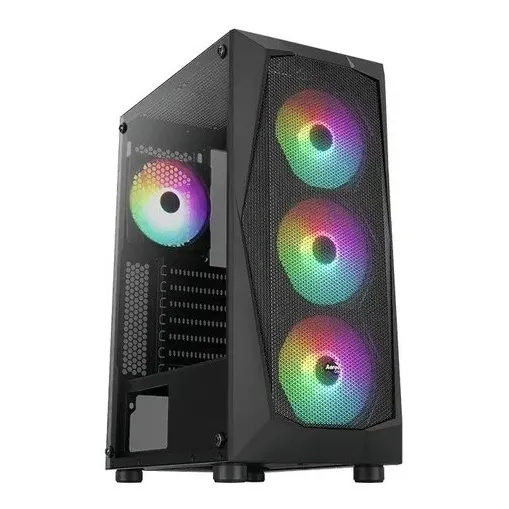 Chasis Gamer Aerocool Falcon Rgb Vidrio 4 Fans Argb
