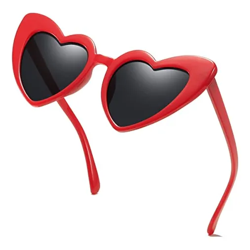 Aisswzber Heart Shaped Sunglasses For Women,vintage Lrm1t