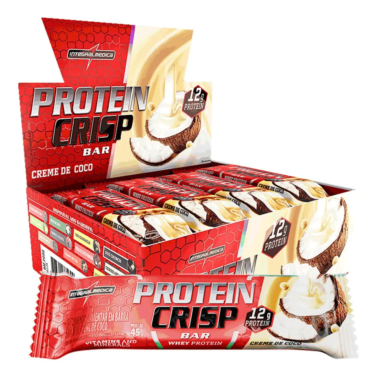 Barra Integralmédica Protein Crisp Bar Proteínas 12 Un Sabor Creme De Coco Barra Integralmédica Protein Crisp Bar Proteínas 12 Un Sabor Creme De Coco