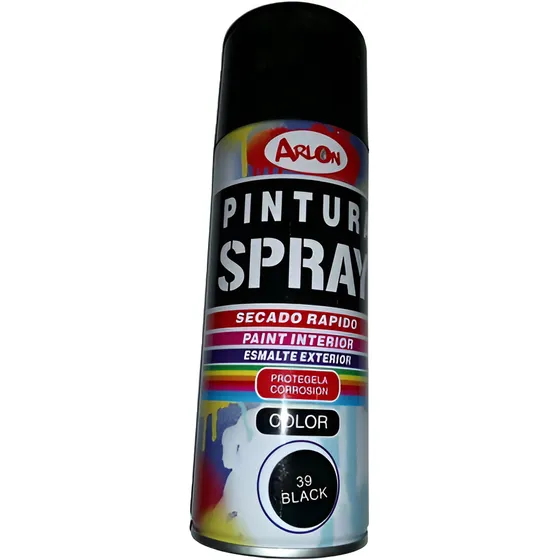Pintura Spray Color Negro,arlon,390ml