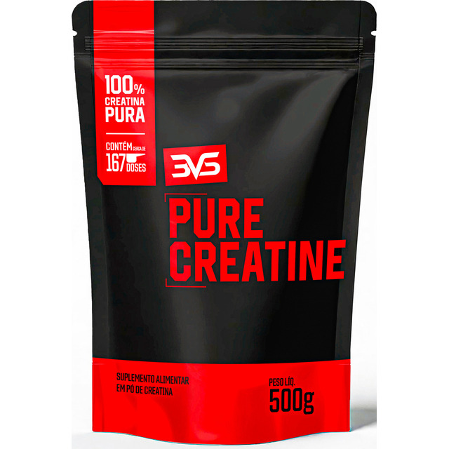 Creatina Monohidratada 500g - 100% Pura - 3vs Nutrition Creatina Monohidratada 500g - 100% Pura - 3vs Nutrition