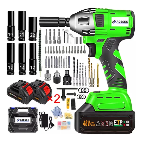 Llave De lmpacto Inalambrico Pistola Taladro Recargable Kit