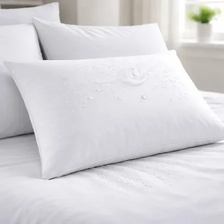 Capa Protetora De Travesseiro Impermeável 50x70 Cm Branca Com Barreira Contra Líquidos, Higiênica, Respirável E Confortável Para Uso Diário - Premium B&g Branco Lisa