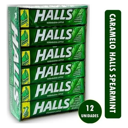 Caramelo Halls Yerbabuena Lyptus Caja, 12 Unidades