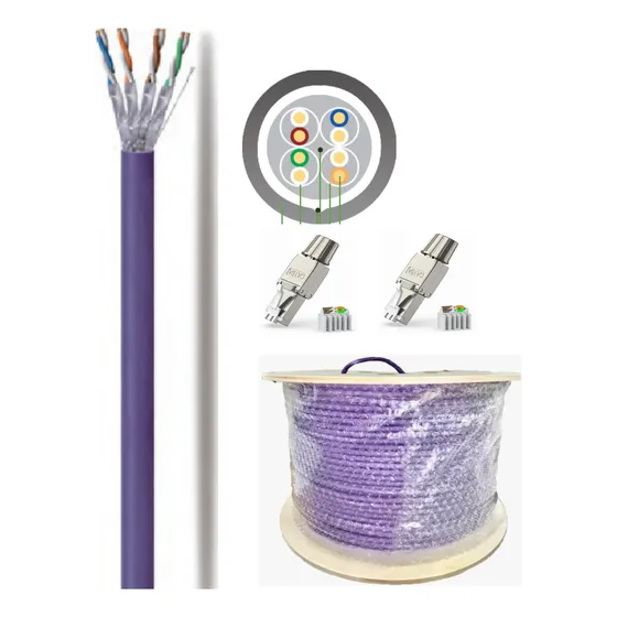 Patchcord Armado 10 Gigas 30 Metros Cat 6a Ftp Stp Blindado