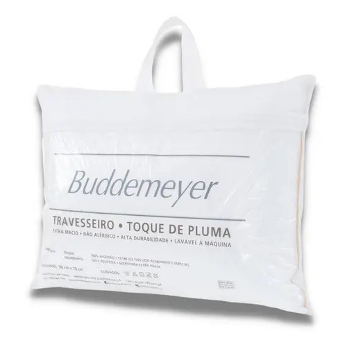Travesseiro Toque De Pluma Buddemeyer 50x70cm Algodão Branco