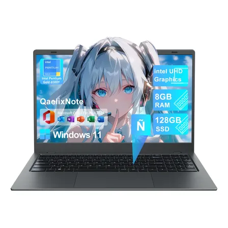 Qaelixnote 15.6 Laptop Intel 6500y 8gb+128 Gb Ssd +office