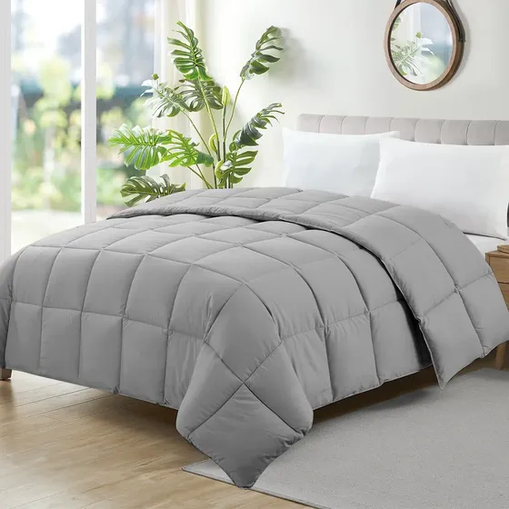 Edredom Ecopluma Toque De Pluma Queen 240 X 260 Cinza Camesa