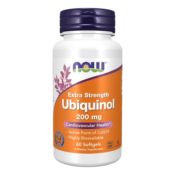 Suplemento Now: Ubiquinol, 200 Mg, Alta Biodisponibilidad, 6