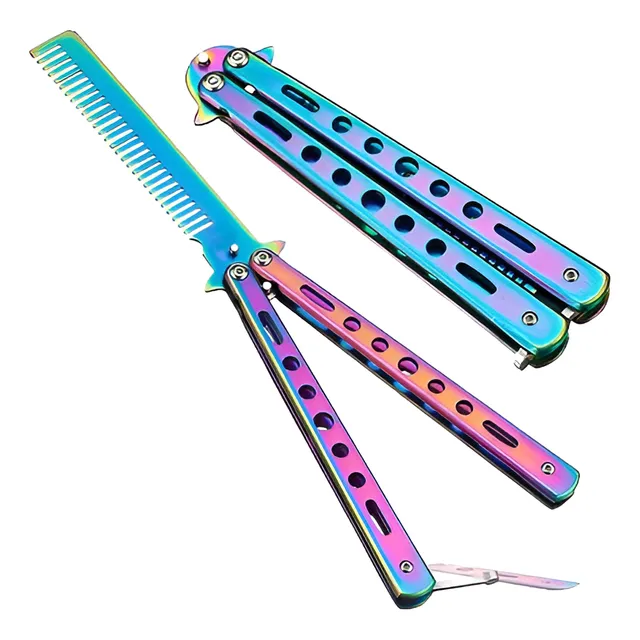 2pcs Cuchillo Táctico Navajas Mariposa Para Entrenamiento