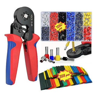 Abrazadera Engarzador Alicate Terminales Crimpador+1250pzs Surtido De Terminales+328pcs Tubo Termorretráctil Abrazadera Engarzador Alicate Terminales Crimpador+1250pzs Surtido De Terminales+328pcs Tubo Termorretráctil