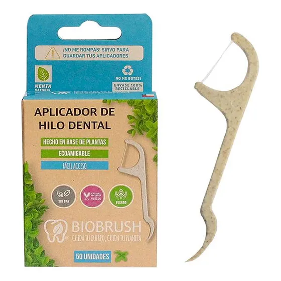 Flosser dental Biobrush con aplicador 50 u