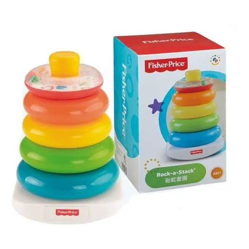 Juguete Apilable Pila De Aritos Fisher Price- Giro Didáctico Color Blanco