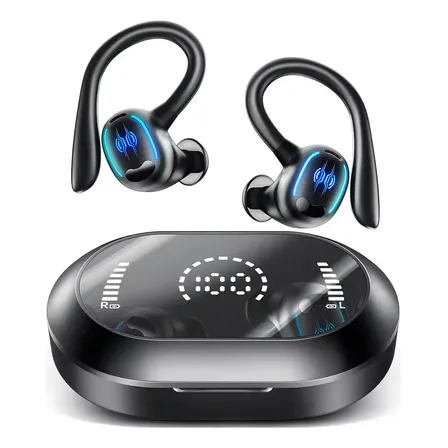 Fones De Ouvido Intra-auriculares Esportivos Bluetooth 5.3 Preto
