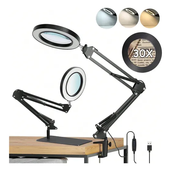 La Lupa Con Luz Led Es Adecuada Para Leer, Reparar Y Soldar.