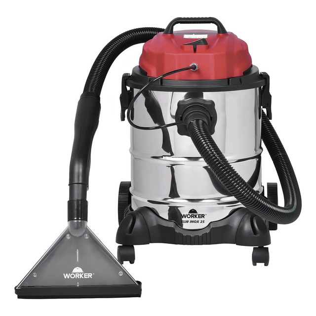 Extrator E Aspirador Profissional Inox 25l 1400w Worker Cor Prateado/vermelho/preto Extrator E Aspirador Profissional Inox 25l 1400w Worker Cor Prateado/vermelho/preto