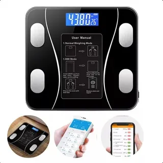 Balança Bioimpedùncia Digital Corporal Aplicativo Bluetooth Cor Preto Balança Bioimpedùncia Digital Corporal Aplicativo Bluetooth Cor Preto