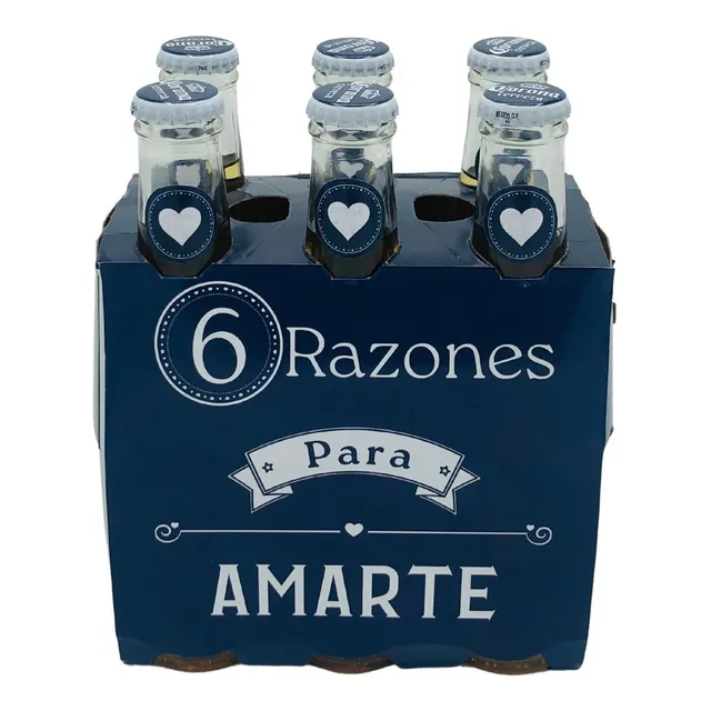 6 Razones Para Amarte Regalo Aniversario San Valentín 330ml