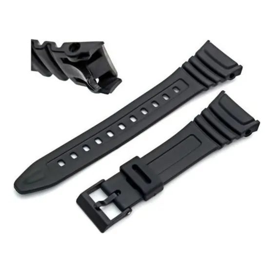 Pulseira De Relógio Compatível Com Casio W96, W-96, W-96h Cor Preto