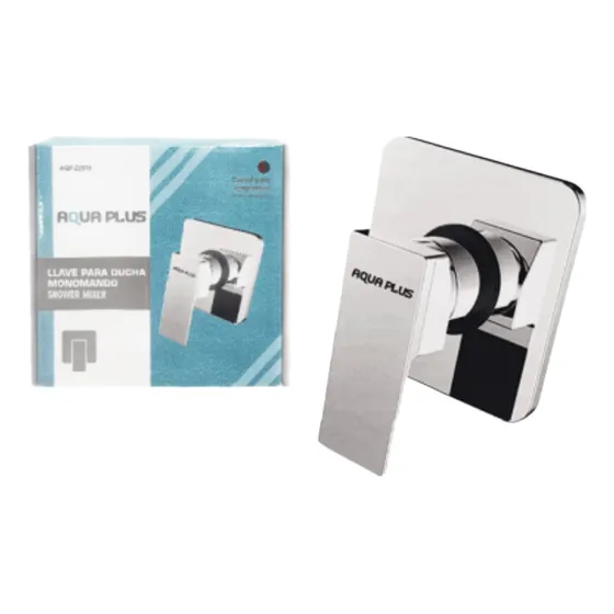 Llave Grupo Ducha Monomando Cuadrada Cromada