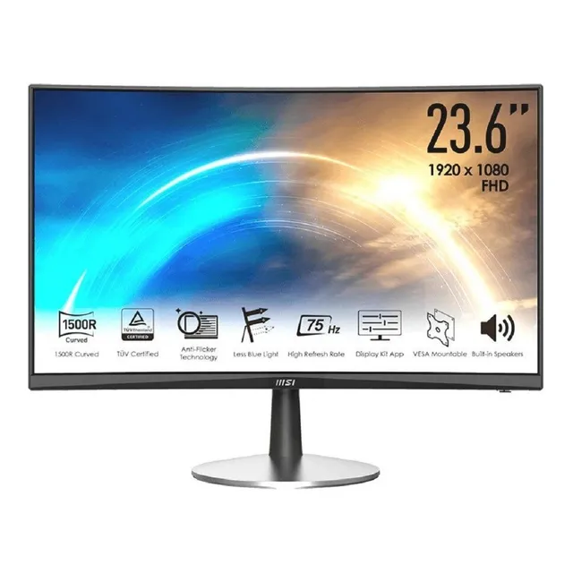 Monitor Msi Mp242c 24  Curvo Pro Hd Va 75hz Freesync- Boleta