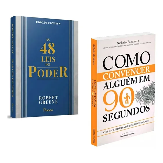 As 48 Leis Do Poder + Como Convencer Alguém Em 90 Segundos De Robert Greene E Nicholas Boothman - Novos Lacrados