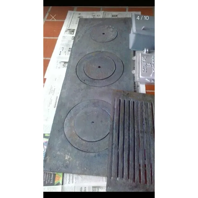 Estufa A Leña Plancha De Tres Hornillas