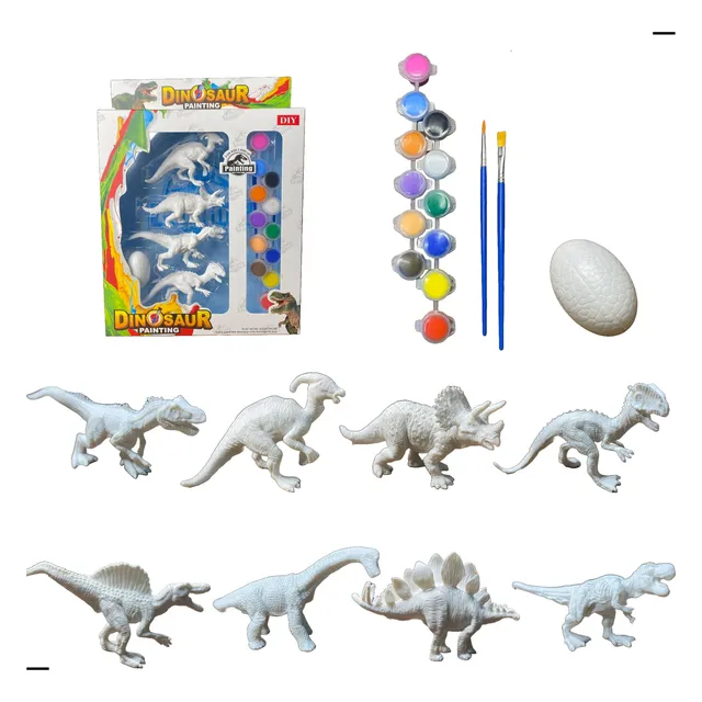 4 Dinossauros Para Colorir Com 12 Cores Brinquedo Infantil