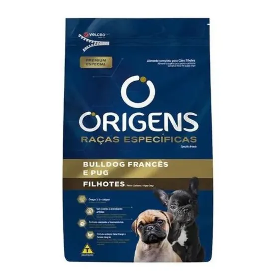 Ração Origens Cães Filhotes Buldog Frances E Pug 10,1kg