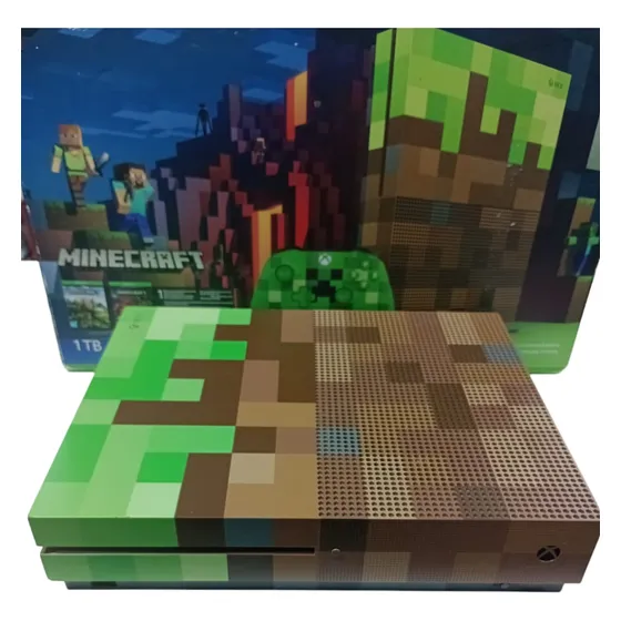 Console Xbox One S Minecraft Edition 1tb Na Caixa Com 2 Controles, Com Garantia