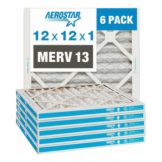 Filtro De Aire Plisado Aerostar., Merv 13, 12x12x1 Filtro De Aire Plisado Aerostar., Merv 13, 12x12x1