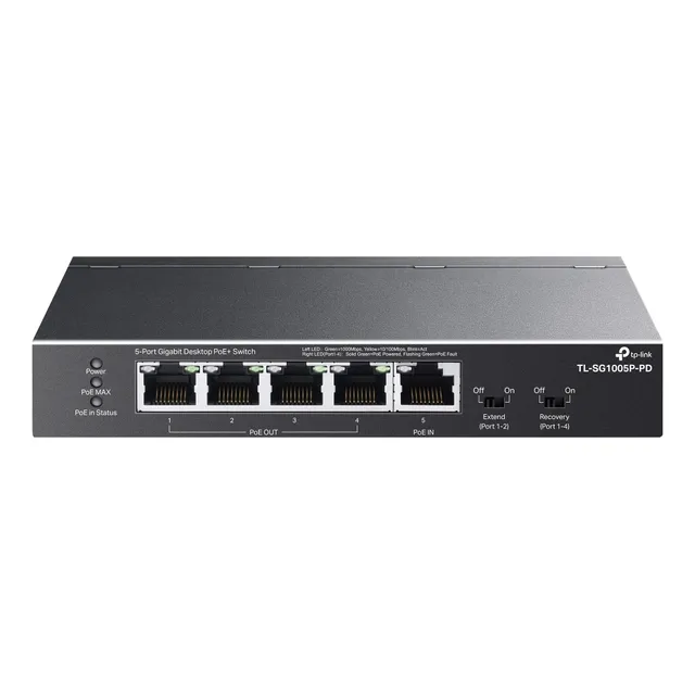 Switch 5 Puertos Alimentado Por Poe++ Tp-link Tl-sg1005p-pd