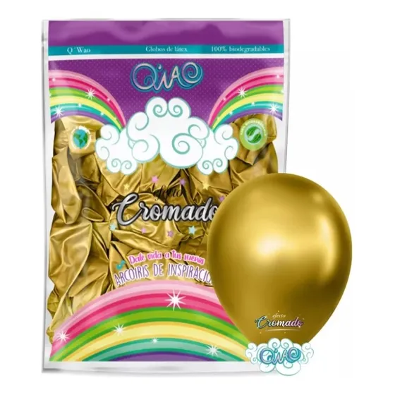 50 Globos Latex N12 Qwao Cromado 12 PuLG. Qiao Elige Color