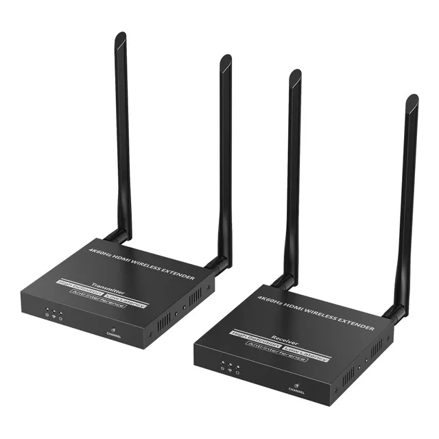 Kit Extensor Inalambrico 4k 60hz Transmision Hasta 50m Color Negro