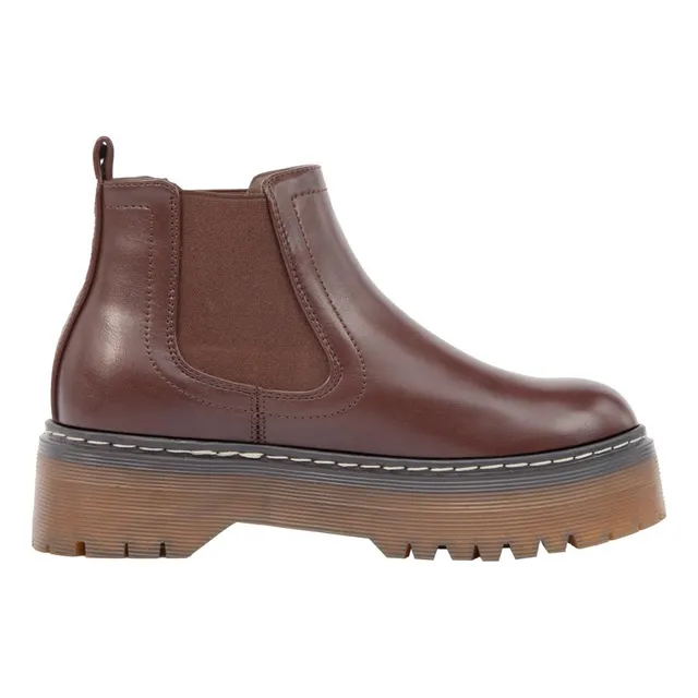 Bota Chelsea Plataforma Elástico Goodyear Cogñac Mujer 3291