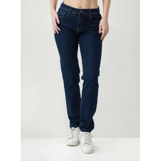 Jean Semi Recto Elastizado Vintage Mujer - Varios Talles