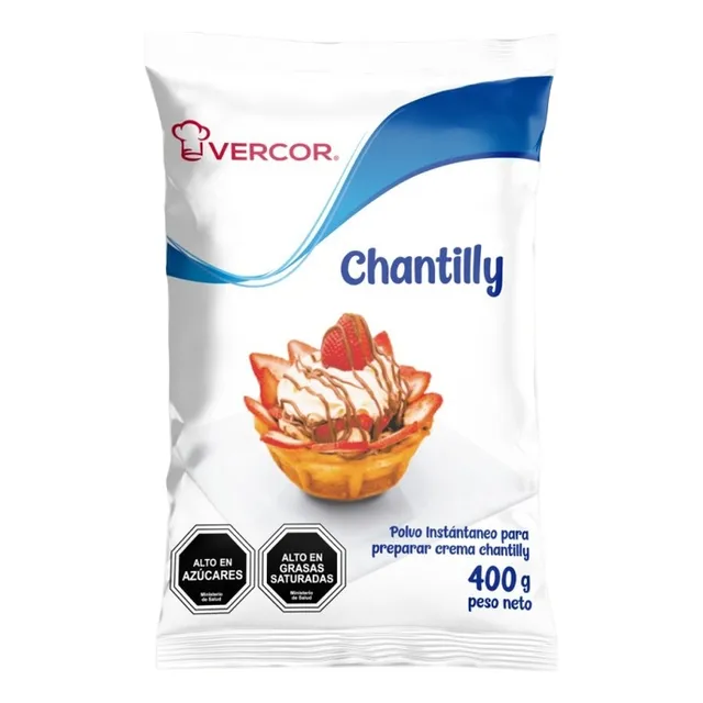 Crema Chantilly Vercor 400g Instantánea En Polvo
