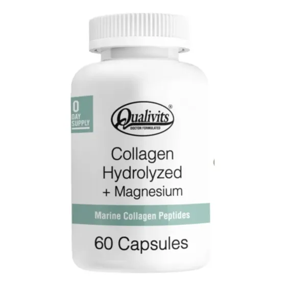 Colágeno Hidrolizado Y Magnesio - Qualivits 60 Cápsulas Sabor Neutro | Cuotas sin interés