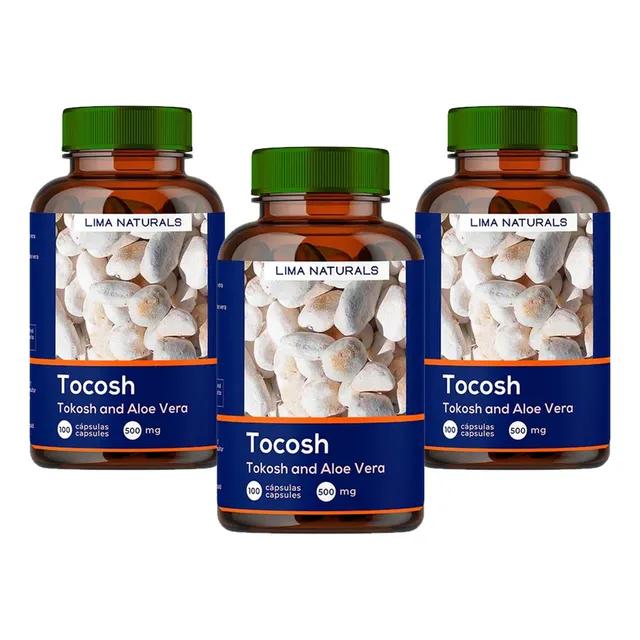 Pack 03 Frascos Tocosh 500mg Lima Naturals Cápsulas
