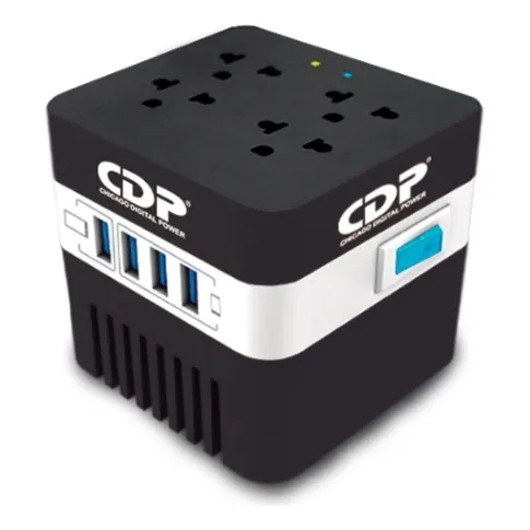 Regulador De Voltaje 600w 4 Tomas 4 Usb Cdp Ru-avr604