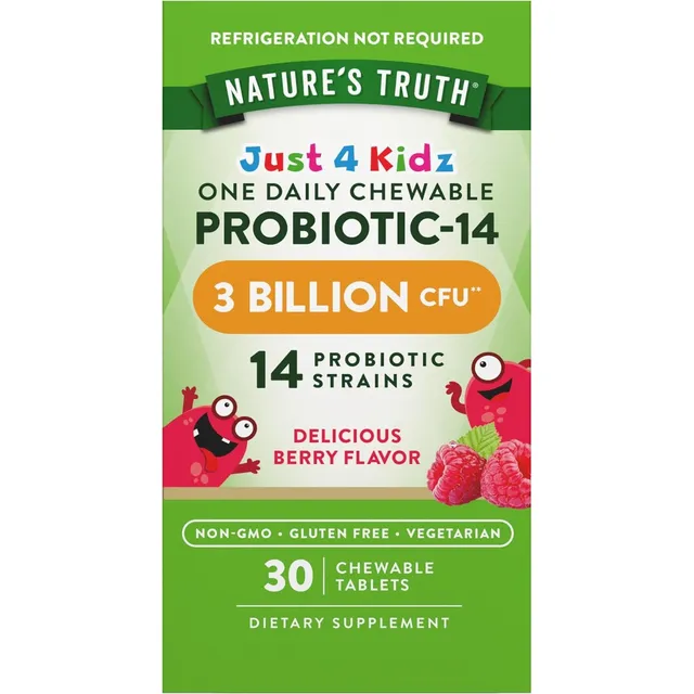Probióticos-14 3 Billion Cfu Nature's Truth 30 Masticables Bayas