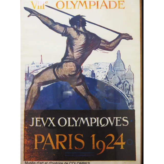 Juegos Olímpicos París 1924 - Olimpiadas - Lámina 45x30 Cm.
