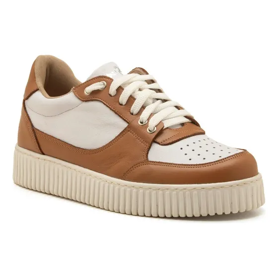 Zapatilla Urbana Cuero Blanco Y Suela 303 Mujer Gravagna