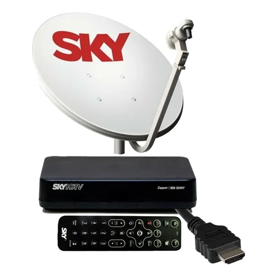 Sky Pre Pago Flex Hd - Kit Completo 60 Cm Com Habilitação