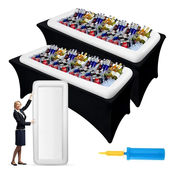 Barra De Buffet Inflable 72x30'' Con Inflador - 2 Piezas