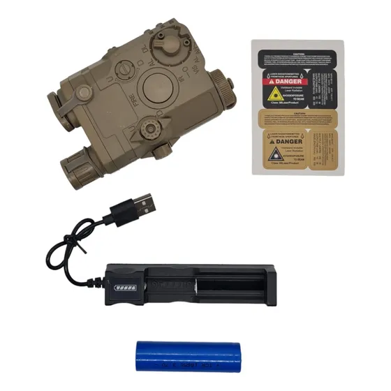 Linterna Led Peq-15 Punto Verde+rojo, Luz Blanca  + Cargador