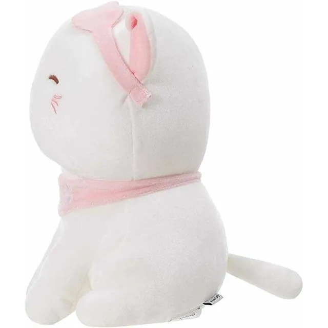 Gato Blanco Con Lentes De Corazon Peluche Ultrasuave Miniso